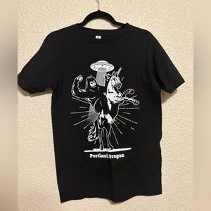 Tultex Black Graphic Tee with Unique Design